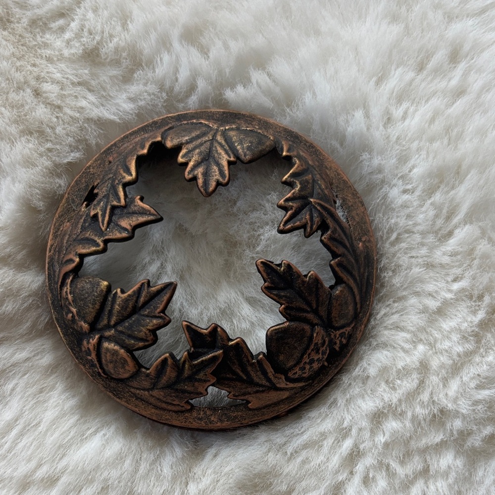 Rustic Bronze Leaf Candle topper